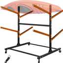 Kayak Storage Rack, Heavy Duty Freestanding Sup Storage Stand, Storage Rack for Kayaks, SUPs, Canoe and Paddleboard for Indoor, Outdoor, Garage, Shed, Dock(Wood) (4 Levels 2 Way)