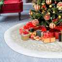 SHENG HONG Christmas Tree Skirt, 72 Inch Plush Xmas Tree Skirts for Christmas, Holiday Party Decorations Decoraciones De Navidad - Cloud