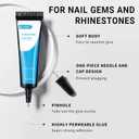3 x Needle Nail Rhinestone Glue Gel Needle Rhinestones Gel for Nail Charms Jewels Gems Diamonds Glue Gel x for Nails DIY Art Salon