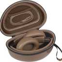 Hard Headphone Case for Beats Solo 4, Studio Pro, Solo 3, Studio 3, Solo 2,Over Ear Headphone Carrying Case with Storage Cable Bag Strap for Travel (Brown)