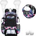 KAVIGOR Lacrosse Bag for Kids and Youth, Lacrosse Backpack with Helmet Holder and Shoes Compartment, Waterproof Field Hockey Gears Bag for Boys & Girls (Large, Camo Pink)