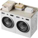 Washer Dryer Countertop, Washer Dryer Topper, Solid Wood Washers and Dryers Countertop, 54" Width x 27.5" Depth Laundry Countertop for Laundry Room Organization and Storage, White Oak