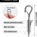 2 x 4 Pcs Adjustable Picture Hanging Wire Kit, 3.48FT Stainless Steel Heavy Duty 66lbs (30kg) Rope 1.5mm with Spring Snap Hooks, Tool Free for Mirrors, Frames, Canvas, Wall Art