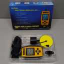 Handheld Fish Finder Portable Fishing Kayak Fishfinder Fish Depth Finder Fishing Gear with Sonar Transducer and LCD Display (Yellow)