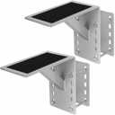 MECTL Frame Mounted Trailer Step,Boat Trailer Step,Supports up to 300 lbs,Non-Slip Surface (Silvery, 2 Pack)