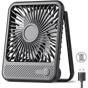 Koonie USB Desk Fan, Strong Wind Ultra Quiet Small Personal Fan with 180° Tilt Folding and 3 Speeds Adjustable, USB-C Corded Powered Mini USB Fan for Office Desktop Bedroom, NO BATTERY
