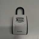 Puroma Lock Box, Large Key Lock Box Resettable Combination Code Lockbox, Portable Wall Mount Lockbox Security Safe Box for Outside Outdoor Home Office Door Handle House Key, Gray (1 Pack)