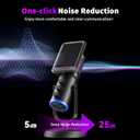 PUPGSIS Gaming Microphone for PC, Noise Cancellation Condenser Mic with RGB Lights, Mute, Monitoring, Pop Filter, Desktop-Mic for Streaming/Podcasting/Recording/Gaming Equipment, Plug & Play-Black