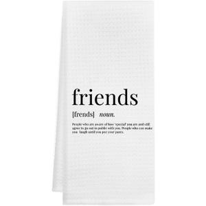 Friends Definition Kitchen Towels 16x24, Funny Gifts for Besties, Friendship Gifts for Women