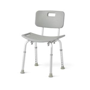 Medline Bath Chair, Bench, Seat, Stool for Disabled, Seniors & Elderly Bathroom Transfer Inside Shower/Tub/Bathtub 400 Lbs. Capacity, Gray