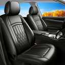 Fit RDX Car Seat Covers for Acura RDX 2010-2025 2026 - Premium Leather, Waterproof, All-Weather, Airbag Compatible, Anti-Slip, Breathable, Easy Install, Seat Protectors, Full Set, Black
