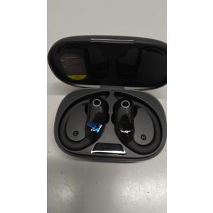 GNMN Ear Buds Wireless Earbuds 96hrs Playback Bluetooth Headphones IPX7 Waterproof Stereo Bass OverEar Earphones with Earhooks Microphone LED Battery Display for Sports/Workout/Gym/Running Black