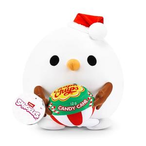 Snackles Christmas Snowman & Chupachups 14 Inch Plush by ZURU, Ultra Soft Plush, Collectible Plush with Real Licensed Brands, Stuffed Animal, Giftable, Holiday