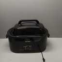Sunvivi Roaster Oven, Electric Roaster Oven with Viewing Lid, 28lb 24-Quart Turkey Roaster with Unique Defrost/Warm Function, Large Roaster with Removable Pan & Rack, Stainless Steel, Black