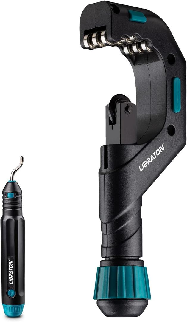 Libraton Copper Tube Cutter 1/4" to 2-3/4", Tube Cutter, Heavy-duty Tubing Cutter for Copper Pipe with Deburring Tool