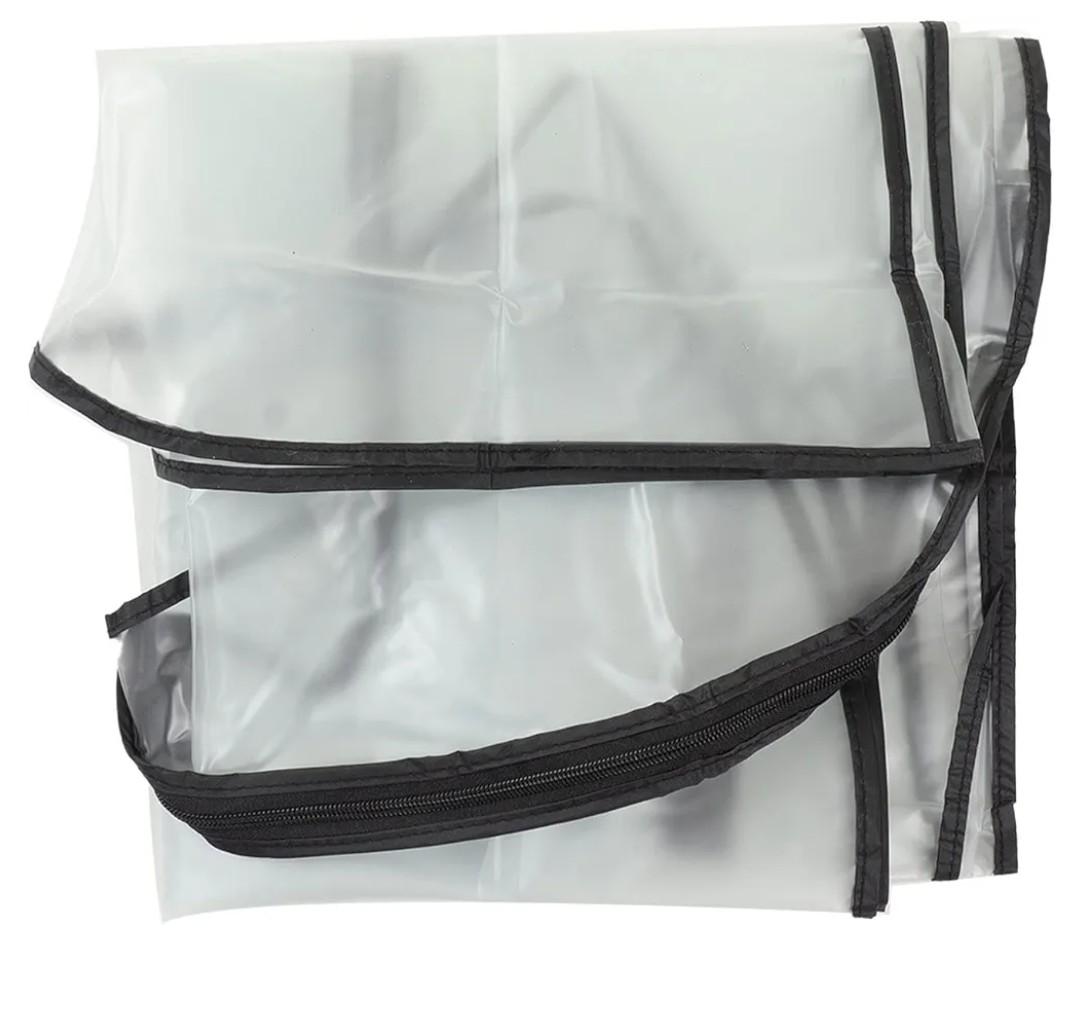 PVC Bag Hood Rain Cover, Transparent Protection Cover, Foldable Lightweight Design with Feature for Backpacks, Strollers, Shopping Carts and Pull Carts