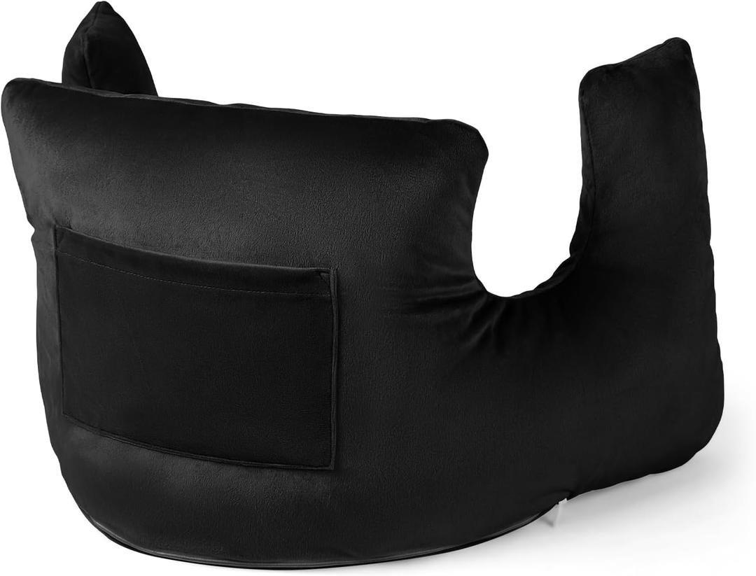Pillow for Post Surgery Recovery, Breast Surgery Pillow with Pocket, Chest Support for Mastectomy, Lumpectomy, Reconstruction, Breast Cancer, Heart Surgery, Abdominal Surgery(Black)