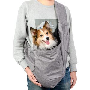 ARELLA Dog Sling Carrier for Small and Medium Dogs 10-17 lbs with Comfortable Adjustable Padded Shoulder Breathable Mesh for Travel Hands Free Daily Walk Outdoor Activities PDS08G