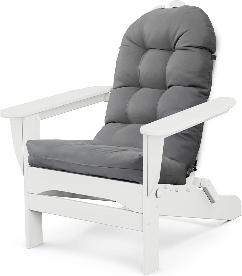 Adirondack Chair Cushion, Thick Indoor/Outdoor Rocking Chair Cushion with High Elasticity PP Cotton Water-Resistant Patio Furniture Cushions High Back Seat Pads for Porch Yard Lawn Chairs 44x19x4