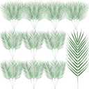 40PCS Palm Leaves Decor, Fake Green Foliage Palm Branches for Palms Sunday, Home Decor, Party Supplies