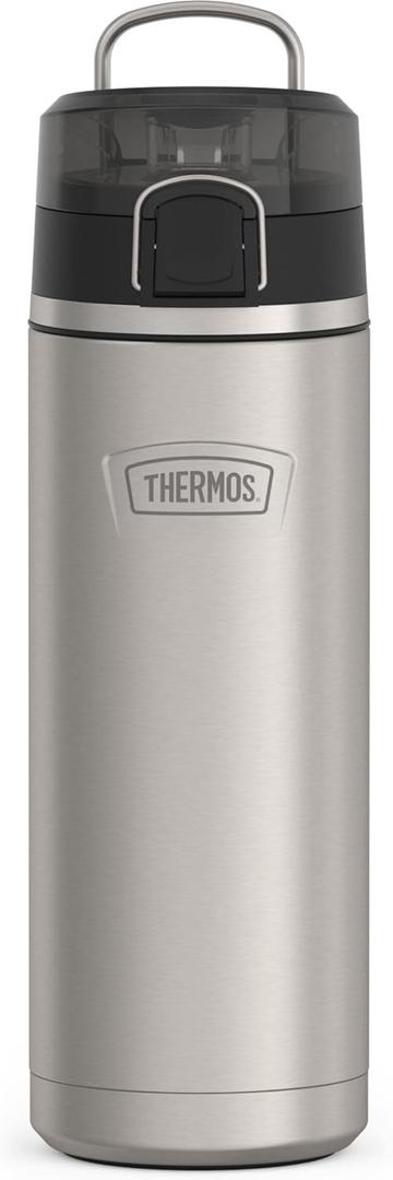 THERMOS ICON SERIES, Stainless Steel Water Bottle with Spout - 24 Ounce, Matte Stainless Steel - Vacuum Insulated Water Bottle with Lid
