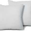EDOW Throw Pillow Inserts, Set of 2 Lightweight Down Alternative Polyester Pillow, Couch Cushion, Sham Stuffer, Machine Washable. (Grey, 20x20)