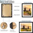22x28 Picture Frame Set of 5, Black Poster Frame, Display Pictures 18 x 24 with Mat or 22 x 28 Without Mat for Horizontal or Vertical Wall Mounting, Wall Gallery Frame, 22x28-5PACK