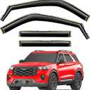 in-Channel Window Rain Guards Fit for Ford Explorer 2020 2021 2022 2023 2024 2025 2026 Extra Durable Window Visors Window Deflectors Vent Visors Vent Shades Car Accessories-4 pcs 2-Q10