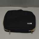 NISHEL Travel Toiletry Bag for women, Portable Hanging Organizer for Full-Sized Shampoo, Conditioner, Brushes Set, Makeup Accessories, Large Size, Black