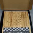 Large 23 inches Horse Racing Board Game with 11 Luxury Metal Horses, Foldable Wood Horse Race Board Game with 2 Sets of Dice, 2 Boxes of Cards for Parties and Gambling (Medium, Black)