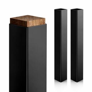 1 Pcs 6 x 6 x 39.4 Inches(Actual 5.5 x 5.5) Post Sleeve Vinyl, Matte Black
