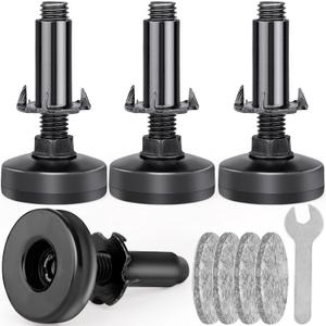 Heavy Duty Furniture Leveling Feet M10 Thread Furniture Levelers Adjustable Furniture Feet w/ T-nut Kit Table Levelers for Cabinet Workbench Chair Sofa and More,Large Base Supports 1320LBs-4 Packs