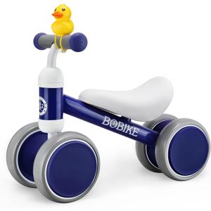 Baby Balance Bike Toys for 12-36 Months Kids Toy Boy and Girls Gifts Toddler Best First Birthday Gift Children Walker No Pedal Infant 4 Wheels Bicycle (Classic, Blue)