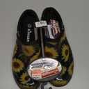 Sloggers Original Waterproof Rain and Garden Shoe for Women Outdoor Slip-On Garden Clog - Made in The USA with Premium Comfort Insole and Arch Support (7, Sunflower Print Black)