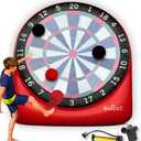 SWOOC Games - Premium Inflatable Giant Kick Darts (15+ Ways to Play) - Jumbo Soccer Dartboard w/Air Pump - Big Carnival Games - Giant Outdoor Games - Oversized Dart Board Yard & Lawn Game Kids & Adult