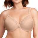Glamorise Full Figure Plus Size Wonderwire Front-Closure Bra Underwire #1245 38F