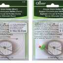Clover 3161 Circular Short Stitch Holder, 9 to 16-Inch, Green (Pack of 3)