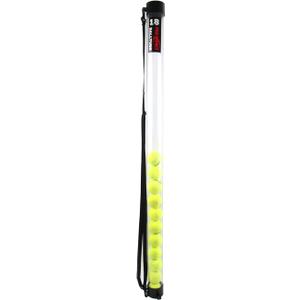 Pro Impact Tennis Ball Hopper with Shoulder Strap - Lightweight & Durable Ball Picker - Holds 18 Balls - Perfect for Tennis Players, Coaches, and Trainers (Clear)