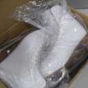 Figure Ice Skates for Beginners - White Comfortable Leather Ice Skates for Women, Men, Boys & Girls (Size Up 1 Size)