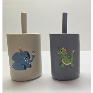 Babytasse Pack of Two Silicone Baby Cups for 6-24 Months (Animals Set)