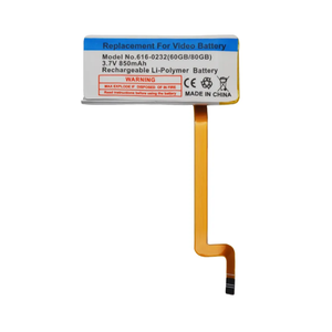 850mAh Replacement Battery for iPod Video 5th gen 60GB 80GB A1136 Classic 6TH 160GB Thick
