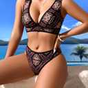 Two Piece Bathing Suit for Women Tummy Control Swimsuits High Waisted Bestselling Bikini Sets Floral Push Up Top (S)
