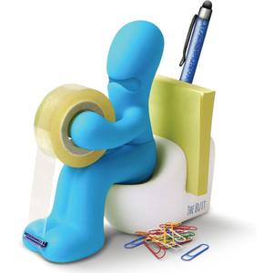 The Butt Tape Dispenser  Funny Gifts for Men  Weird Stuff, Desk Accessories for Men - Novelty, Fun Office Supplies Gag Gifts for Men - Teacher Gifts Boss Gifts for Men - Going Away Gift for Coworker (Blue)