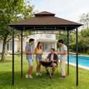Grill Gazebo Replacement Cover 5x8 Ft Canopy Top Compatible with Grill Gazebo Frame Model L-GG001PST-F,L-GG001PST-H,L-GG001PST-F2, (Brown)