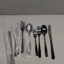 Teyyvn Stainless Steel Black Cutlery Set, 40-Piece Flatware Silverware Set, Service for 8