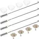 23.6 in Washer Suspension Rod Kit Fit for Roper RTW4640YQ1 RTW4640YQ0, Maytag MVWC200XW2 MVWC200XW3 MVWC200XW0 MVWC200XW1, Whirlpool WTW4800XQ2 WTW4800XQ4 WTW4800XQ0 WTW4800XQ1