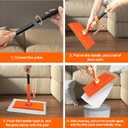 JEHONN Sweeper Mop Compatible with Swiffer Pads, 2-in-1 Starter Kit for Multi Surface Cleaning, Disposable Floor Duster, 10 Dry Sweeping Cloths, 10 Wet Mopping Refills for Kitchen Wall Window