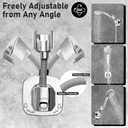 Handheld Shower Head Holder Suction, 360 Adjustable Shower Head Holder Wall Mounted, Rustproof Showerhead Hose Holders Hanger Bracket for Bathroom, No Drill Tool-Free Installation in Seconds