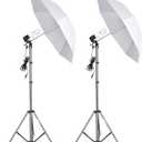 EMART Photography Umbrella Lighting Kit, 400W 5500K Photo Portrait Continuous Reflector Lights for Camera Video Studio Shooting Daylight (2 Packs)