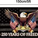 2 x 250 Years of Freedom American Flag 3x5 Ft,250th Anniversary USA 1776-2026, Patriotic Eagle Design Banner